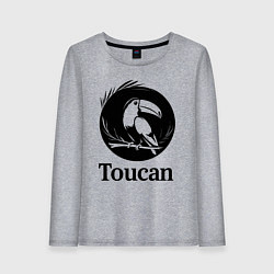 Женский лонгслив Тукан в круге