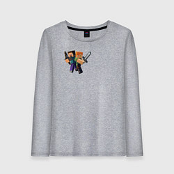 Лонгслив хлопковый женский Mine, цвет: меланж