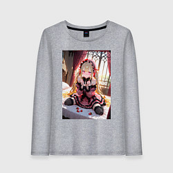 Женский лонгслив Смущенная лоли с клубникой