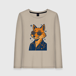 Женский лонгслив Лиса в очках