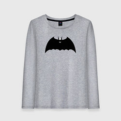 Лонгслив хлопковый женский Dark Batman, цвет: меланж