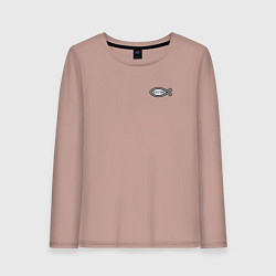 Женский лонгслив Спаси и сохрани фигурный текст