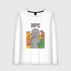 Лонгслив хлопковый женский NPC, цвет: белый