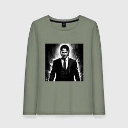 Лонгслив хлопковый женский Киану, цвет: авокадо