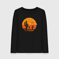 Лонгслив хлопковый женский Аризона, цвет: черный