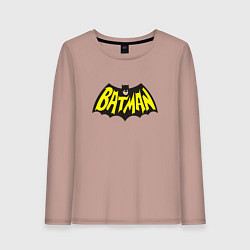 Лонгслив хлопковый женский Batman old classic, цвет: пыльно-розовый