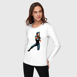 Лонгслив хлопковый женский Джилл Валентайн Resident Evil, цвет: белый — фото 2