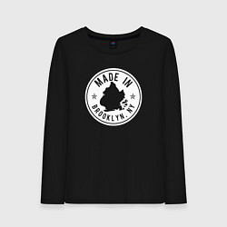 Лонгслив хлопковый женский Сделано в Бруклине, цвет: черный