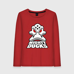 Лонгслив хлопковый женский HC Anaheim Ducks, цвет: красный