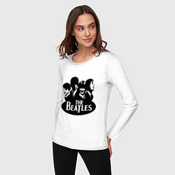 Лонгслив хлопковый женский The Beatles Band, цвет: белый — фото 2
