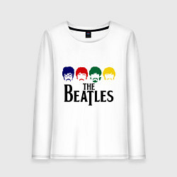 Лонгслив хлопковый женский The Beatles Heads, цвет: белый