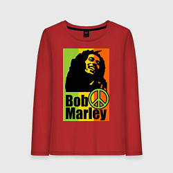 Лонгслив хлопковый женский Bob Marley: Jamaica, цвет: красный