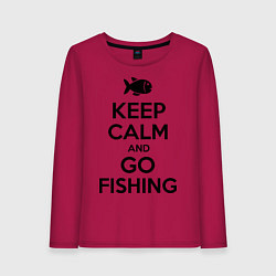 Женский лонгслив Keep Calm & Go fishing