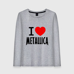 Женский лонгслив I love Metallica