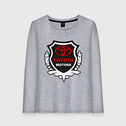 Женский лонгслив Тойота моторс герб