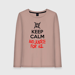 Женский лонгслив Keep Calm & Justice For All