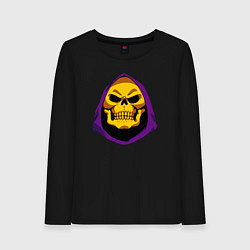 Лонгслив хлопковый женский Skeletor, цвет: черный