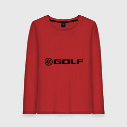 Лонгслив хлопковый женский Volkswagen Golf, цвет: красный