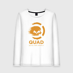 Лонгслив хлопковый женский QuaD: Quick and Deadly, цвет: белый