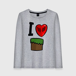 Женский лонгслив I love Dilleron