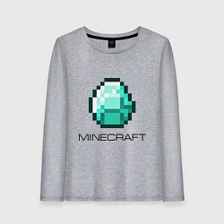 Лонгслив хлопковый женский Minecraft Diamond, цвет: меланж