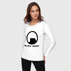 Лонгслив хлопковый женский Black Mesa: Logo, цвет: белый — фото 2