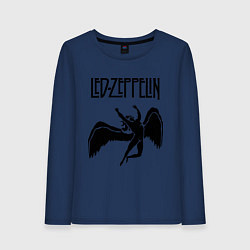 Лонгслив хлопковый женский Led Zeppelin Swan, цвет: тёмно-синий
