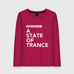 Лонгслив хлопковый женский Together in A State of Trance, цвет: маджента