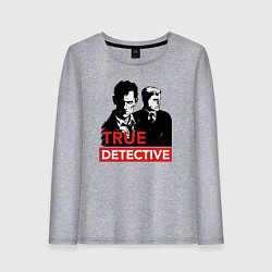 Лонгслив хлопковый женский True Detective, цвет: меланж