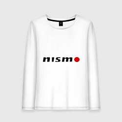 Лонгслив хлопковый женский Nissan nismo, цвет: белый