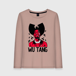 Лонгслив хлопковый женский Wu-Tang Insects, цвет: пыльно-розовый