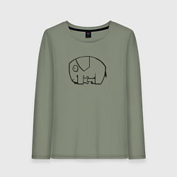 Женский лонгслив Самодостаточный слоник