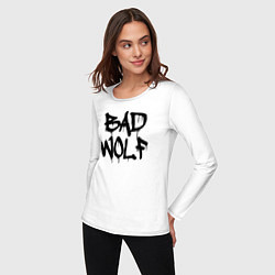 Лонгслив хлопковый женский Bad Wolf, цвет: белый — фото 2