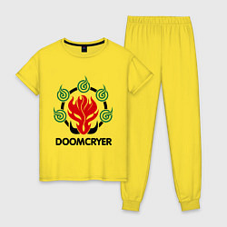 Пижама хлопковая женская Orc Mage - Doomcryer цвета желтый — фото 1