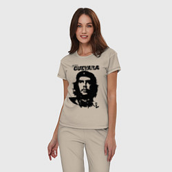 Пижама хлопковая женская Che Guevara, цвет: миндальный — фото 2