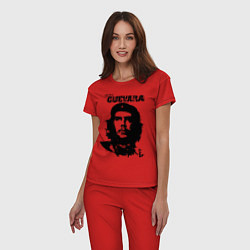 Пижама хлопковая женская Che Guevara, цвет: красный — фото 2