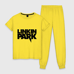 Пижама хлопковая женская Linkin Park, цвет: желтый