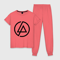 Пижама хлопковая женская Linkin Park: Sybmol, цвет: коралловый