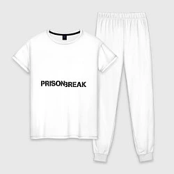 Пижама хлопковая женская Prison Break, цвет: белый