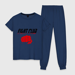 Пижама хлопковая женская Fight Club, цвет: тёмно-синий