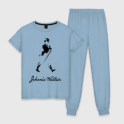 Пижама хлопковая женская Johnnie Walker, цвет: мягкое небо