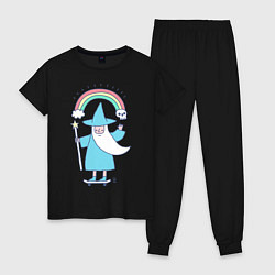 Пижама хлопковая женская Skate mage, цвет: черный