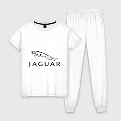 Пижама хлопковая женская Jaguar, цвет: белый