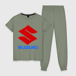 Пижама хлопковая женская Suzuki, цвет: авокадо