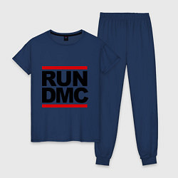 Пижама хлопковая женская Run DMC, цвет: тёмно-синий