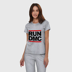 Пижама хлопковая женская Run DMC, цвет: меланж — фото 2