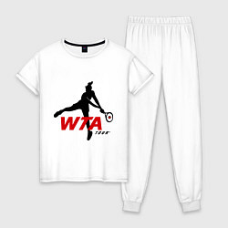 Пижама хлопковая женская WTA Tour, цвет: белый