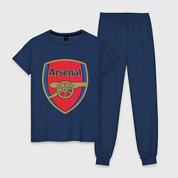 Пижама хлопковая женская Arsenal FC, цвет: тёмно-синий