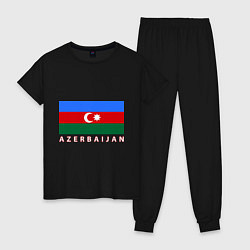 Пижама хлопковая женская Азербайджан, цвет: черный
