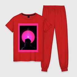 Пижама хлопковая женская Blade Runner 2049, цвет: красный